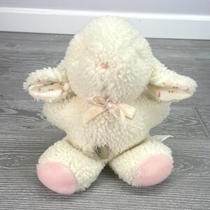 Vintage Eden Lamb Sherpa Plush Musical Wind Up Lullaby Baby Stuffed Animal Toy